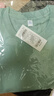 重磅纯棉短袖t恤男高档纯色印花休闲基础款内搭半袖打底衫 水晶绿 XL  140-155斤 实拍图