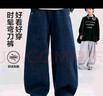 左西童装男童裤子2025新款儿童运动裤秋装中大童弯刀裤 黑色 140 实拍图