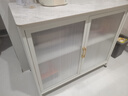 帅仕（shuaishi）厨房置物架落地岩板餐边收纳柜橱柜微波炉烤箱锅具储物架碗柜用具 白3层90长45深【免钉安装】可调层高 实拍图