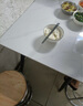 曼丘岩板餐桌家用轻奢现代简约小户型饭桌客厅长方形大理石餐桌椅组合 哑光白12mm（单桌） 120cm *宽60cm 实拍图