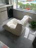 毛毛虫懒人沙发客厅可睡可躺阳台卧室单人沙发原版togo网红休闲椅 米白色（猫爪皮） 85cm宽 实拍图