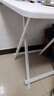 折叠桌餐桌家用小户型吃饭桌简易租房出租屋正方形小方桌子便携式 白色+白架【80*80*74cm】 实拍图