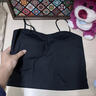 棉客诚品吊带背心女带胸垫美背内衣文胸一体裸感冰丝可外穿抹胸 黑色L 实拍图