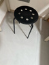 宜家（IKEA）MARIUS玛留斯可叠放塑料凳子加厚家用简易侘寂风餐椅圆凳 黑色45cm 实拍图