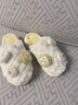 尤克达蒂（yookdd） 拖鞋秋冬季可爱毛毛保暖家居拖鞋2025年新款毛茸茸情侣棉拖鞋女 饭团拖鞋米白女38-39 【适合37-38】 实拍图