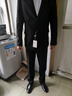 卡度顿西服套装男三件套职业商务小西装正装外套男修身新郎伴结婚礼服 黑色双扣【西服+西裤+衬衫】 XL 【116-126斤】+8件礼品 实拍图