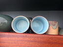 苏氏陶瓷（SUSHI CERAMICS）手绘山水画三色功夫茶杯文创中国风千里江山黑白棕伴手礼盒J0566 实拍图