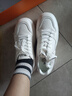 鹿季小白鞋女板鞋十字花2025年秋季新款时尚百搭运动休闲鞋鞋子 白色 40 实拍图