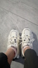 回力女鞋春秋潮流老爹鞋女百搭厚底增高休闲运动鞋子女 白黑(皮面) 37 实拍图