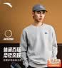 安踏卫衣男女秋季情侣长袖T恤简约圆领套头衫内搭通勤运动上衣打底衫 【潮流情侣款】灰花灰8701-2 XL (180) 建议140-160斤 实拍图