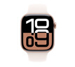 Apple/苹果 Watch Series 10智能手表蜂窝款46毫米玫瑰金色铝金属表壳淡桃粉色运动型表带S/M MWYM3CH/B 实拍图