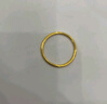 周大福 婚嫁素圈足金黄金戒指女(工费120)18号约2g EOF1 实拍图