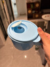 特百惠（Tupperware）微波460ml水晶汤碗可加热学生上班族便携野餐露营饭盒单个 天空蓝 实拍图