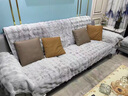钟爱一生沙发垫冬季加厚毛绒沙发罩套全包防滑皮沙发盖布巾奶油风保暖坐垫 软糯兔毛绒 灰色【轻奢皮包边】 90cm*90cm 实拍图