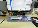 适用华硕天选键盘有线天选6pro/5/4/3机械手感游戏鼠标套装拯救者 有线白紫键盘+有线宏鼠标 实拍图