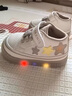 泰兰尼斯童鞋男女童可控开关闪灯鞋轻便防滑幼儿园软底闪灯运动鞋白/杏29 实拍图