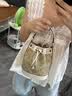 蔻驰女包包奢侈品大牌女士印花手提斜挎包水桶包 浅卡其配白色C5121IMDQC 实拍图