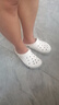 卡骆驰（crocs）洞洞鞋男鞋女鞋 25夏季新款贝雅拖鞋轻便透气情侣鞋沙滩鞋凉鞋 贝雅卡骆班-白色/热推款 43 -44 /M10W12/280mm 实拍图