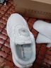 泰兰尼斯春季儿童运动鞋男女童旋钮小白鞋中大童缓震跑步鞋 白色 28码 实拍图