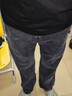 Foss Phil牛仔裤子男秋冬季百搭显瘦宽松直筒潮流阔腿美式休闲裤黑灰XL 实拍图