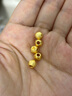 金玉白999黄金珠子足金转运珠光面古法DIY配件金珠纯金首饰女小金豆配饰 6mm光面5颗约1g 实拍图
