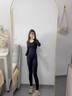 婷美保暖内衣女士美体修身显瘦秋衣秋裤打底内搭无痕套装秋冬季 黑XL 实拍图