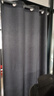 目送（musong）伸缩杆门帘免打孔卧室客厅隔断帘挡风遮光试衣间遮挡布厕所卫生间 深灰色加厚麻绒布 【适合门宽70-115厘米】帘高200厘米 实拍图