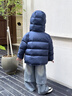 巴布豆（BOBDOG）95绒儿童羽绒服新款男童女童A类抗菌三防面料中长款连帽保暖外套 藏青色 【A类面料 贴身可穿】95绒 100 【约身高80-90cm 体重26斤】 实拍图