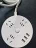 公牛（BULL） 安全插座圆形排插 圆盘系列 新国标超功率漏电保护 接线板 宿舍卧室办公室用 【3位USB|总控1.8米|白】R203U 实拍图