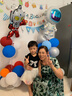 仕彩 太空人气球立柱套装儿童宝宝生日周岁派对布置酒店室内场景装饰 实拍图
