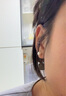 S999纯银天然淡水真珍珠耳钉女螺丝拧扣养耳洞高级感耳环爆款耳饰 天然珍珠螺纹款 (7mm白色)一对 实拍图
