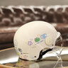 SMART4U儿童头盔3C认证 电动车电瓶车摩托车卡通安全帽 男女童轻便半盔KH1白色四季通用 实拍图