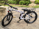 凤凰（Phoenix） 凤凰自行车可折叠山地车路虎男士成年人变速女式越野公路单车 三刀消白/折叠双避震/全竞速轴承 26寸24速【参考：158-188cm】 实拍图