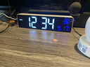 浅檬智能闹钟LED数字电子时钟客厅挂钟简约大屏台钟卧室钟表学生专用 尊贵白-充电款 实拍图