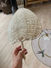TaTanice 蒲扇 手工草编无骨蒲扇子夏季乘凉扇手摇小蒲扇粽叶扇25cm中号 实拍图