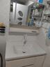 皇生金智能浴室柜陶瓷一体盆洗脸盆柜卫生间卫浴洗漱台简约洗手盆柜组合 奶茶白80cm智能半镜+陶瓷一体盆 实拍图