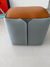 芝华仕（CHEERS）家用换鞋凳现代简约真皮小凳子芝华士头层牛皮圆凳芝华士XJ008 橙灰色（方凳） 优先发货（详询客服） 实拍图