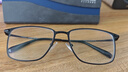 依视路（ESSILOR） 钻晶系列高清耐磨防蓝光近视超薄镜片专业配度数眼镜架男女镜框 金属-全框-2062GY-透明灰 镜框+依视路膜御防蓝光1.60现片 实拍图