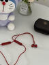 ESSONIO意大利品牌【轻便设计】高端颈挂脖式蓝牙耳机无线HIFI音质运动跑步防水超长续航音乐通话降噪通用 红色【半入耳式】16H续航无压力 实拍图