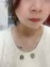 COISE黄金耳环女999足金爱心耳饰长款耳线五角星耳七夕情人礼物送女友 999足金爱心珍珠耳钉一对-送证书 实拍图