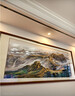 弥锦江山万里长城靠山图山水画办公挂画会议室装饰字画客厅背景墙壁画 01款-万里长城 高清有机玻璃面  208X88cm成品 红木色实木框（顺丰包邮） 实拍图