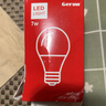 格润莱特（GERUN）led灯泡e27螺口灯头3w节能灯泡白光家用超亮台筒灯光源柱形球泡灯 7W 白光【单支】E27螺口 E27灯头 实拍图