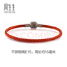 周生生【细绳】串珠3mm细版手绳转运珠皮绳男女定价不锈钢绳-红色 E15 实拍图