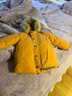 戴维贝拉（DAVE＆BELLA）保暖连帽90绒男童羽绒衣儿童冬装宝宝羽绒服冬季外出服小男孩上衣 杏黄色DB15565 120 cm（建议身高110-120cm） cm（建议身高110-120cm） 实拍图
