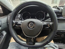 适用于大众朗逸方向盘套真皮速腾宝来高尔夫7迈腾捷达途岳探岳途观L凌渡帕萨特polo新桑塔纳途昂把套 D型-黑色蓝线【升级款】 实拍图