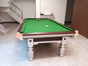 乔氏金腿银腿乔款台球桌标准型钢库中式黑八台球厅家用成人豪华桌球台 9尺 乔款木库高配款 金色 实拍图