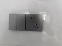 公牛（BULL） 开关插座86型暗装墙壁插座五孔插座网线网络大面板G12系列星空灰 三开单控 实拍图