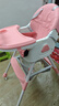 三条小鱼宝宝餐椅多功能可折叠便携儿童餐桌椅婴幼儿小孩可调节吃饭桌座椅 升级粉【靠背可躺+折叠+万向轮】 实拍图