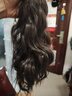 马尾假发女长发辫子假马尾仿真发抓夹短款轻马尾卷发自然蓬松 抓夹水波纹马尾-35厘米棕黑色 实拍图