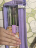 never笔袋巨能装ins风帆布高颜值铅笔袋小众透明袋简约糖果色学生女孩学习文具大容量 香芋紫-小号（大约容纳30支笔） 实拍图